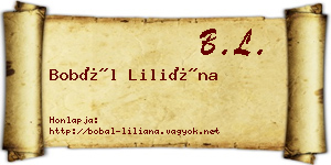 Bobál Liliána névjegykártya